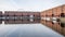 Albert Dock framing the Floating Earth