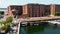 Albert Dock in Liverpool - aerial view - LIVERPOOL, UK - AUGUST 16, 2022