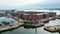 Albert Docks in the city of Liverpool - aerial view - travel photography