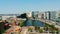 Albert Docks in the city of Liverpool - aerial view - travel photography