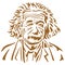 Albert Einstein Face Printable Vector Stencil Art