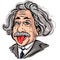 Albert Einstein portrait sketch. The theoretical physicist who developed the theory of