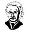 Albert Einstein.Vector portrait of Albert Einstein