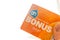 Albert Heijn AH bonus or loyalty card for collecting benefits, promotions and rewards in Belgium. Isolated.