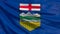 Alberta flag. Waving flag of Alberta province, Canada