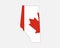 Alberta Map on Canadian Flag. AB, CA Province Map on Canada Flag. EPS Vector Graphic Clipart Icon