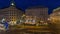 Albertina Square aerial day to night timelapse with historic buildings in downtown Vienna, Austria