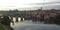 Albi City  the Old Bridge and river Tarn viewed from the old quarter at dusk in autumn  France