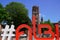Albi logo city and text sign instagram Symbol # of Midi-Pyrenees city in Tarn Department