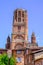 Albi red city tower cathedral in Tarn department france