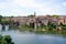 Albi view of the city on the banks of the Tarn in france