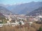 Albino, Bergamo, Italy. Aerial view of the Seriana valley