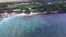 Albion Beach in Mauritius island and Indian Ocean. Low Tide in Background.