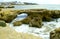 Albufeira Auramar Beach coastal erosion on the Algarve coast