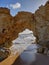 Albufeira natural rock arch, Algarve Portugal.