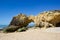 Albufeira seashore natural rock arch