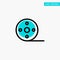 Album, Film, Movie, Reel turquoise highlight circle point Vector icon