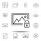 album gallery private outline icon. Detailed set of unigrid multimedia illustrations icons. Can be used for web, logo, mobile app