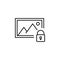 Album gallery private outline icon. Signs and symbols can be used for web, logo, mobile app, UI, UX