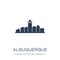 albuquerque icon. Trendy flat vector albuquerque icon on white b