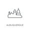 albuquerque linear icon. Modern outline albuquerque logo concept
