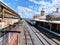 The Albury railway station with Intercity train in the platform.