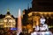 Alcala and Cibeles fountain in Madrid at dusk