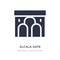 alcala gate icon on white background. Simple element illustration from Monuments concept