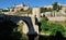 The Alcantara bridge and the Alcazar, Toledo, Spain