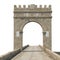 Alcantara Bridge on white. 3D illustration, clipping path