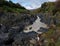 Alcantara river gorge in Sicily, Italy