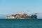 Alcatraz Island vertical view from the San Francisco Piers