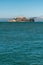 Alcatraz Island vertical view from the San Francisco Piers