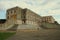 Alcatraz prision yard and building