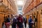 Alcatraz Prison B Block Prisoners cell area and some tourist and visitors inside the cellhouse building, San Francisco California