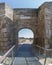 Alcazaba of Merida, arabic citadel complex. Access door. Extremadura, Spain