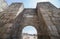 Alcazaba of Merida main entry, 9th century Muslim fortification, Spain