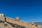 Alcazaba wall on a hill in an arid land in Almeria Spain