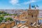 Alcazar fortress and church of San Pedro in Spanish town Carmona