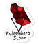 Alchemical element Philosopher`s stone. Medieval alchemical sign. The sticker is drawn by hand