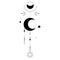 Alchemy esoteric mystical magic celestial talisman with moon, stars