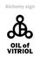 Alchemy: OIL of VITRIOL / SPIRIT of VITRIOL (Sulphuric Acid)