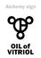 Alchemy: OIL of VITRIOL / SPIRIT of VITRIOL (Sulphuric Acid)