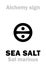 Alchemy: SEA SALT (Sal marinus)