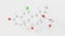 alclometasone molecule 3d, molecular structure, ball and stick model, structural chemical formula synthetic corticosteroid