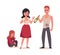 Alcohol addiction and family conflict, flat vector illustration isolated.