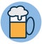 Alcohol, alcoholic drink Isolated Vector Icon that can easily Modify or edit