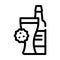 alcohol allergy line icon vector illustration flat