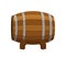 Alcohol barrel, drink container, wooden keg. Cartoon flat style. Vector