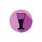 Alcohol beverage theme icon, blend or cocktail glass placed in c
